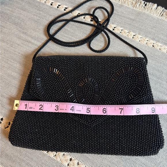 Vintage Black Beaded Evening Bag - Picture 8 of 8